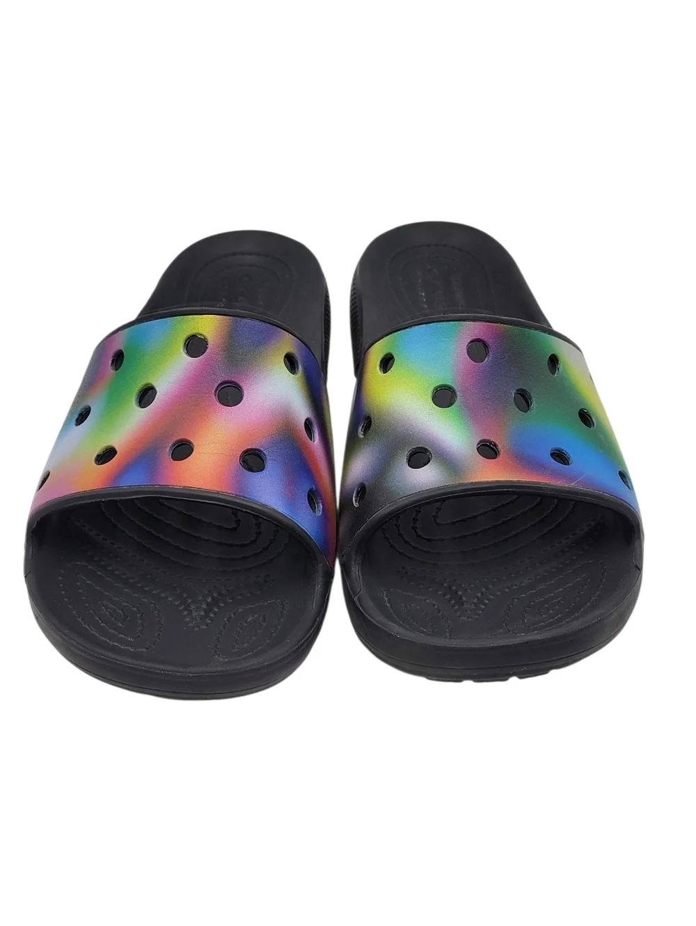Crocs Classic Solarized Slides Women Size 12 Men Size 10 Tie Dye Sandals Unisex